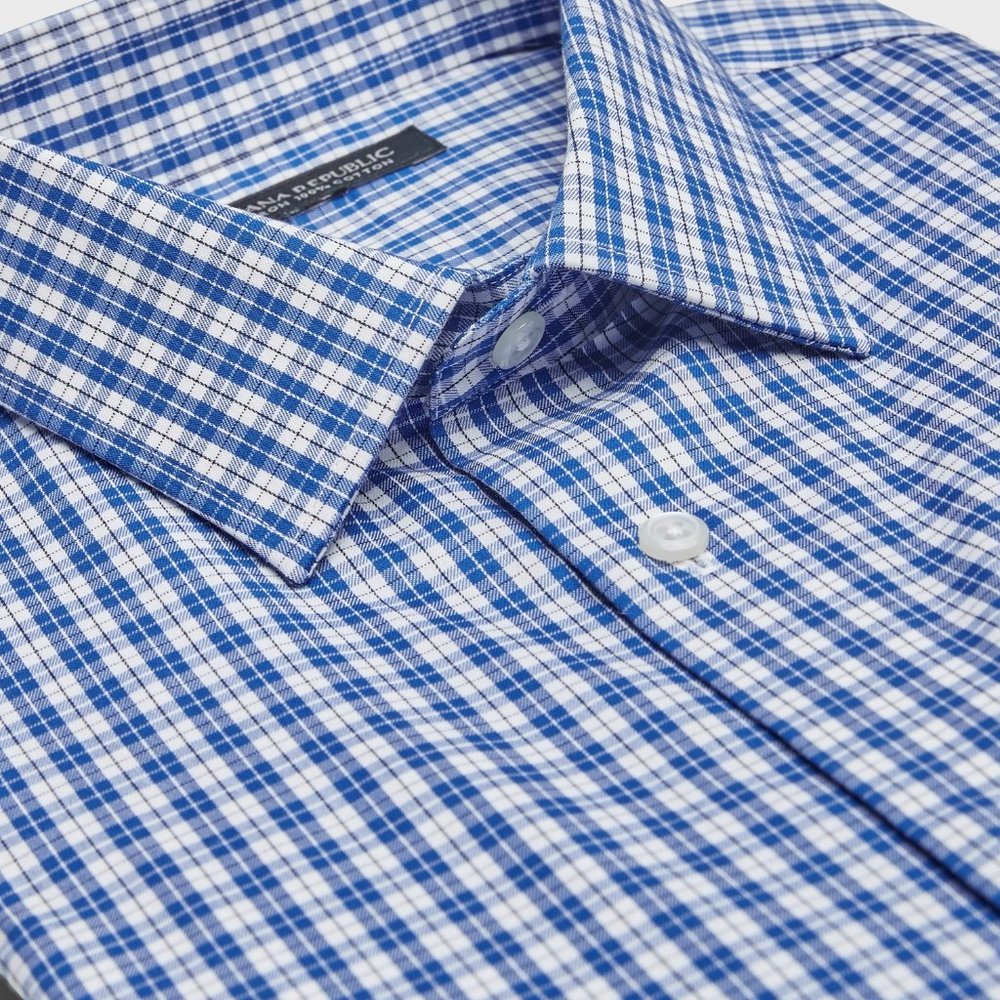 Banana Republic Non Iron Gingham Dress Shirt